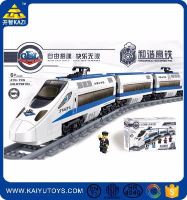 China Building Toy KAZI Building Blocks 415PCS Building Blocks Train Toys With Railway w/sound&light for sale