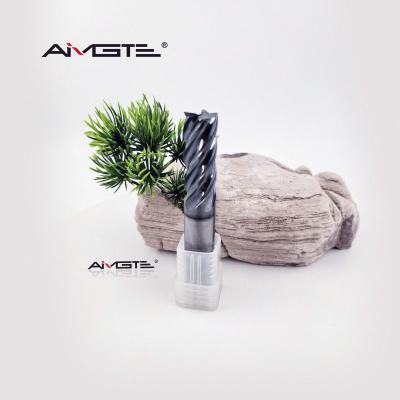 China AlTiCrN 5 Flute Carbide End Mill for Steel High Performance CNC Milling Cutter for Hardened Steel Stainless Alloys for sale