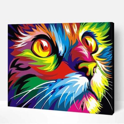 China Hot Sale Realistic DIY Custom Canvas Funny Paint By Number Kit Art Animal Paint By Number For Adult for sale