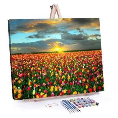 China Factory wholesale modern handmade canvas YIWU-OYUE diy painting by number kits oil painting by number for sale