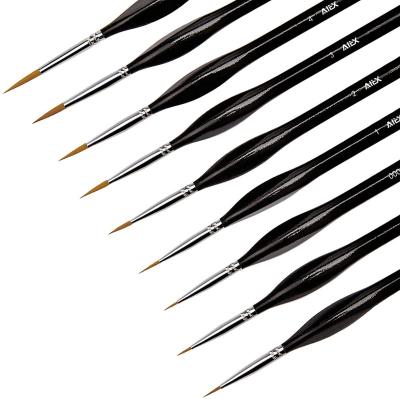 China Acrylic Watercolor Oil Nail Painting Many Size Paint Set Brush With High Quality Birch Nails New Artist Acrylic Paint Brush Set for sale