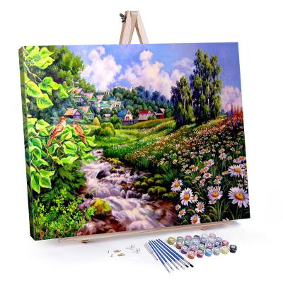 China Europe 40x50cm frameless oil painting by number kit on canvas wall art diy paint by numbers for adults for sale