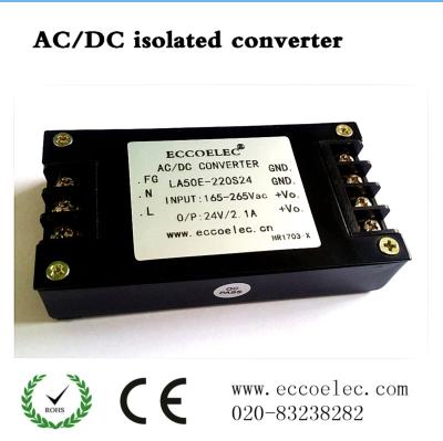 China JIW 50W ACDC Converter 220vac to Double Plus and Minus 24V/1.1A Regulated Small Size Isolation Power Supply for sale