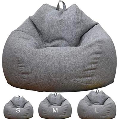 China Memory wholesaler beanbag cover beanbag chair bean soft with Linen fabric bean bag cover chair for adult and kids for sale