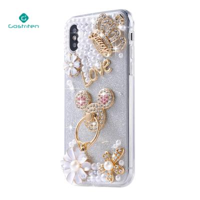 China Luxury TPU+Acrylic Crystal Bling Mobile Cover Rhinestone Phone Case For Girls For iphone 12 11 pro X Max XR XS 6 7 8 for sale