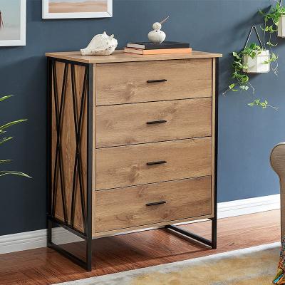 China TINA 6007 modern 4 drawer chest storage cabinet big kd furniture factory good furniture supplier years producing experiences more for sale