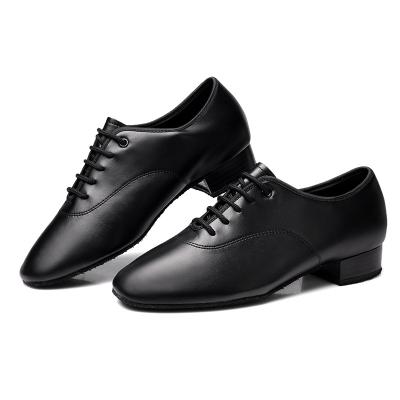 China Factory wholesale man leather indoor shoes wear-resistant adult modern shoes waltz dance shoes 709 for sale