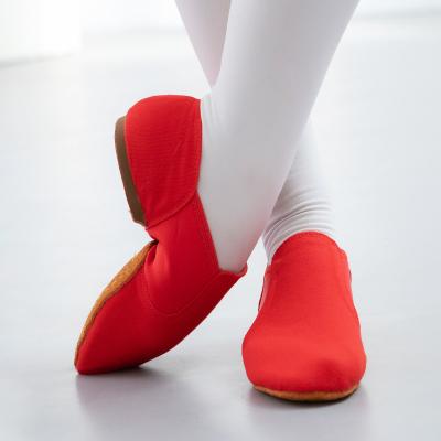 China Adult Red Canvas Women Stretch Shoes Canvas Jazz Dance Jazz Dance Shoes Custom Practice Wear for sale