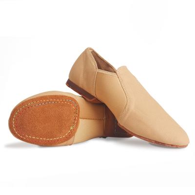 China Adult Brown Jazz Dance Shoes Canvas Stretch Flat Shoes Women Jazz Shoes Practice To Wear Wear-Resistant 301 for sale