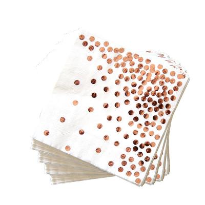 China Champagne Modern Gold Party Decoration Ha Paper Plate Disposable Paper Cup Straw Set for sale