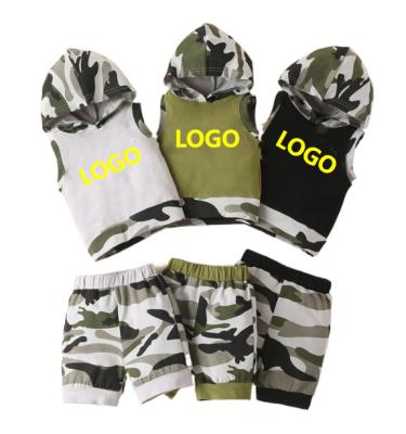 China Anti-Static Latest Design Outfit T-shirt Camouflage Shorts Children's clothing Baby Boys Clothes 2 Sets For kids for sale