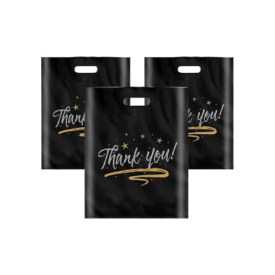 China Amazon Recyclable Best Seller Reusable Die Cut Thank You Shop PE Plastic Goods Packaging Bag for sale