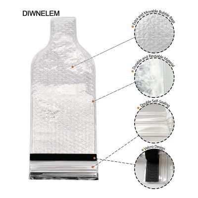 China Wine 4 Packs Reusable Wine PVC Bottle Sleeves Packing Protector Leakproof Plastic Bag For Carrying for sale