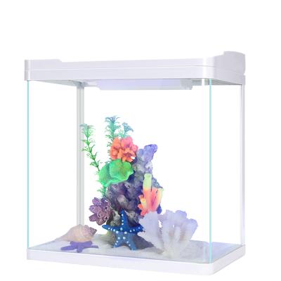 China Stocked aquarium fish tank Yee small generation silent desktop aquarium wave aeration for sale