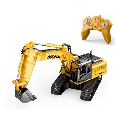 China Engineering Car With Lights Toy Truck For Die Cast Alloy Metal Kids Boys High Quality Sound Construction Diecast Remote Control Diecast Excavator Dump Outside Toy for sale