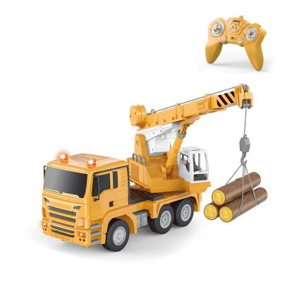 China 2.4G RC Hobby Engineering Truck Crane 13 Channels Electric Remote Control Mobile Cranes Cars Boys Radio Control Toys for sale