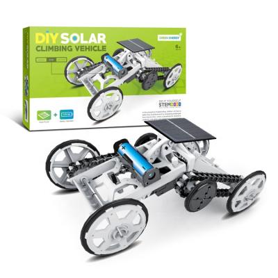 China Environmental 4WD Upgraded DIY Assembly Stem Riding Toys Solar Car For Kids for sale