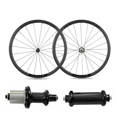 China Road Bikes Carbon Road Bike Wheelset R36 Hub 20-24H Rim Brake 25mm Deep 30mm Wide Road Bike Wheels for sale