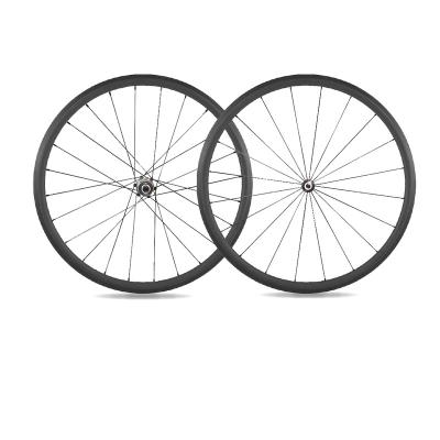 China Road Bikes 1239.2g 30mm Thick 28mm Wide OEM Bicycle Wheel Novatec AS61CB FS62CB Hub Carbon Fiber Road Bike Tubular Wheelset for sale