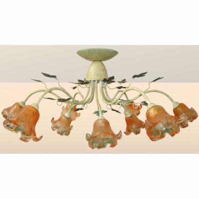 China Home Classic Fancy Elegant Flower Chandelier Glass Ceiling Light for sale