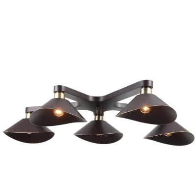 China Cafe Postmodern Postmodern Brass Metal Brackets Lamp Cup 5 Lamp Style Unique Ceiling Lamp for sale