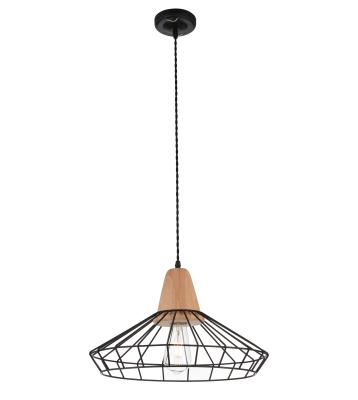 China Zhongshan Contemporary Wholesale Cheap Natural Wood Industrial Pendant Light E27 Indoor Dining Lighting for sale