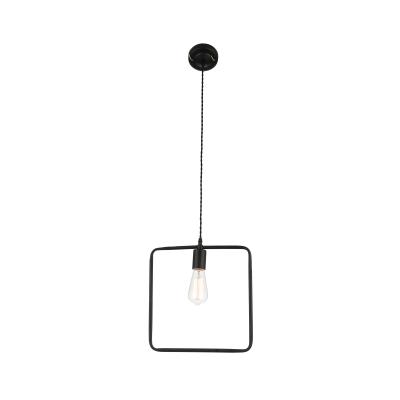 China Restaurant E27 Bar Home Contemporary Black Pendant Light Hotel Decoration Good Quality Painting Pendant Light for sale