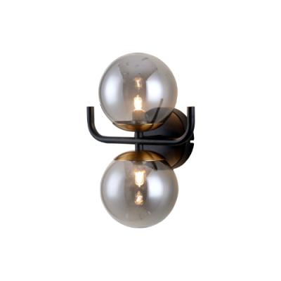 China Modern high quality Nordic style creative wall lamp with smoke glass G9 *2 installation indoor wall lamp for sale