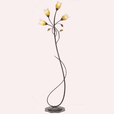 China European traditional traditional floor lamp with flower shade decoration fancy indoor floor lamp the beautiful for sale