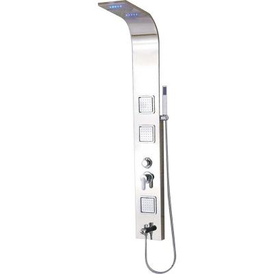 China Without Slide Bar OEM ODM Luxury Electric Hotel Waterfall Wall Shower Panel for sale