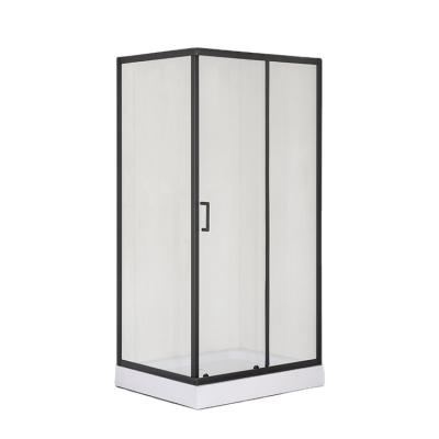 China Modern black tempered glass shower enclosure, European shower enclosure, bathroom shower enclosure for sale