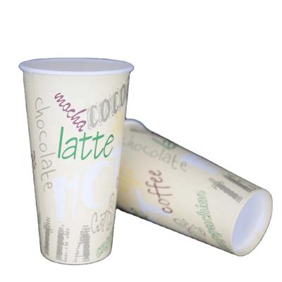 China Best Disposable Sell 600ml 20oz Single Wall Paper Cup For Coffee Drink for sale