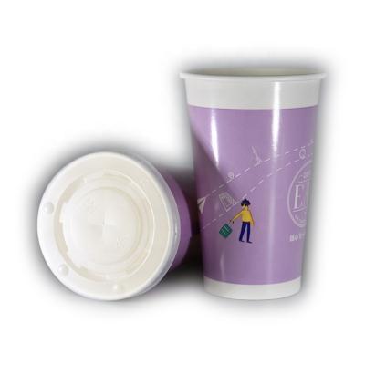 China New Arrival Latest Design 16oz Custom Paper Cups Recyclable For Cold Drinks for sale