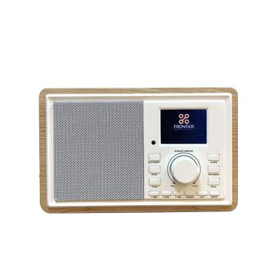 China Digital Display BT WF Radio New UI BT FM DAB WiFi Internet Radio Multifunctional Wooden Case for sale