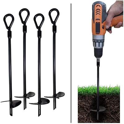 China Dropshipping Steel Earth Anchor Bolt Heavy Duty 15 Inch Earth Anchors Shelters, Canopies, Tents, Swing Sets, Trampoline Anchors for sale