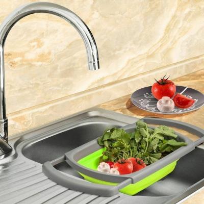 China Colander Expandable Collapsible Drain Stocked Folding Baskets for sale