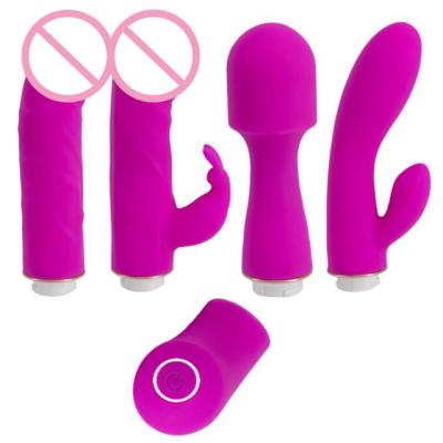 China JOYDEPOT Amazon Vibration Strong Hot Style Vibration USB Charging Massage Toys Vibrator For Women Masturbation Vibrator Set Of 4 Parts for sale