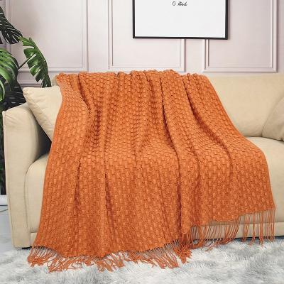 China Bohemian Anti-pilling Sofa Bed End Blanket Knitted Border Knitted Blanket Small Air Conditioning Nap Blanket Take The Throw Blankt for sale