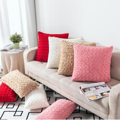 China Anti Dust Mite Rose Pattern Bohemian Custom Pillowcase With Tassel Cushion Cover Decorative Velvet For Couch for sale