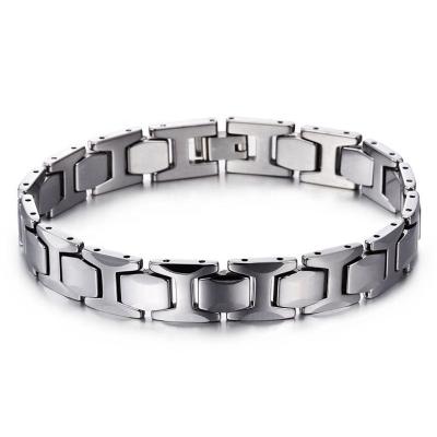 China FASHIONABLE Latest Tungsten Carbide Tungsten Steel Silver Men's Bracelets Jewelry Charm Bracelets for sale