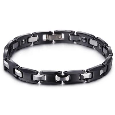 China 8MM Fashionable Men's Tasty Charm Tungsten Steel Black Bracelet Personalized Tungsten Carbide Bracelets for sale