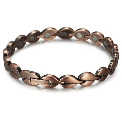 China Bracelet for Women's Sabona Brass Bracelets Top Quality Nerez Jewelry Pure Copper Magnetic Health Bangle for sale