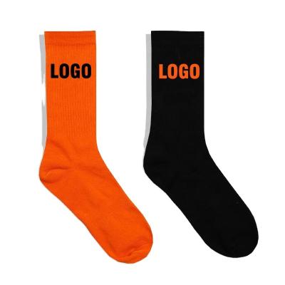 China Manufacturer Custom Cotton Print QUICK DRY High Quality Crew Socks Custom Designer Sports Sock Custom Logo Embroidery Socks for sale