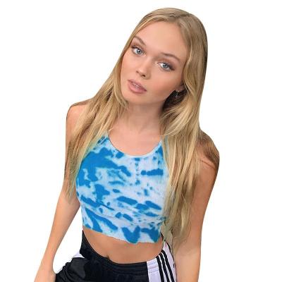 China Latest Tie Dye Workout QUICK DRY Fasion Crop Top Tank Top Women For Sale for sale