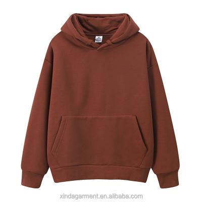 China Winter Unisex 100% Hoodies High Quality Custom Cotton Logo 350 GSM Anti-Shrink Thick Oversized Mens Hoodies for sale