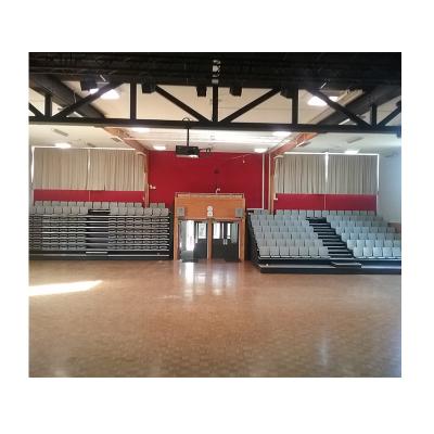 China University College Grandstands Retractable Gym Plastic Bleachers With HDPE Seating for sale