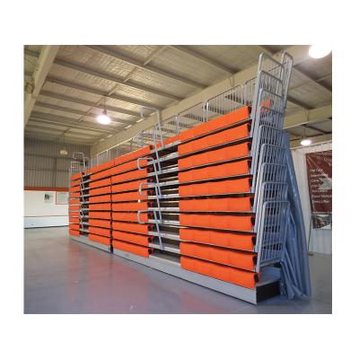 China Event Centers Anti Slip Plywood Bench Seating Blow Molding Indoor Blow Up Bleachers For Arena/School for sale