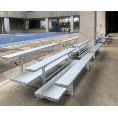 China Movable Playground Aluminum Grandstands Seat Single / Double Foot Planks Sports Metal Building Bleachers for sale