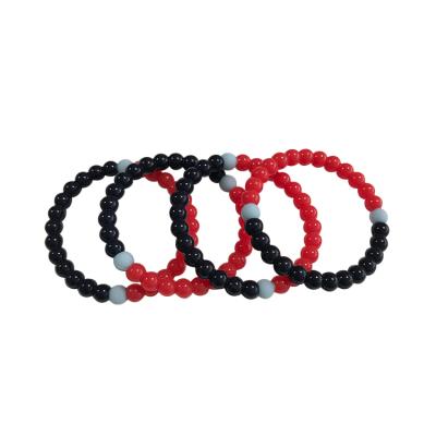 China Cheapest Gift Men Women Durable Multi Color Recycled Eco-Friendly Recycled Black Red Silicone Wristband Silicone Rubber Wristband Bracelet for sale