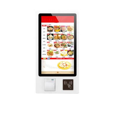 China Metal shell and 3mm thickness tempered glass restaurant 32inch LCD food self service touch screen bill payment kiosk ordering machine for sale